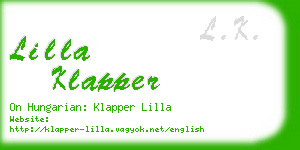 lilla klapper business card